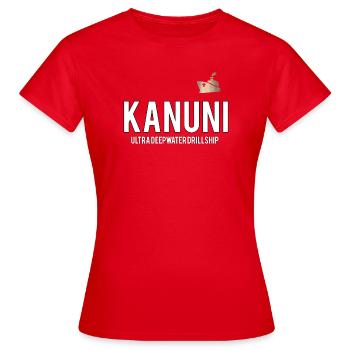 Kanuni Tiefsee Drillschip Logo - Frauen T-Shirt - Rot - Vorne - AI Model Female 172 dark (172cm)