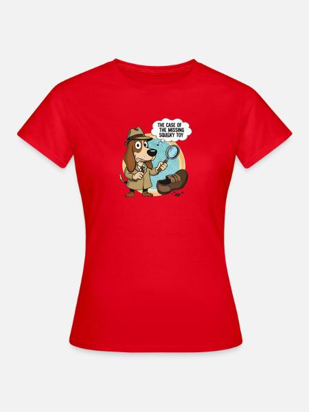 Detektivhund und verschwundenes Spielzeug - Frauen T-Shirt - Rot