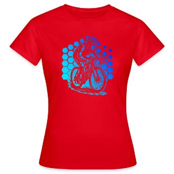 Roadbike motif with recognition value - Women's T-Shirt - red - Front - AI Model Female 172 dark (172cm)