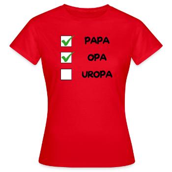 OPA Checklist - Women's T-Shirt - red - Front - AI Model Female 172 dark (172cm)