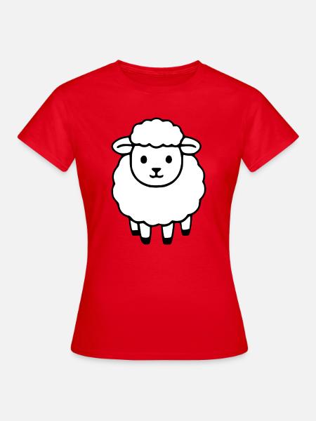 Schaf Schäfchen Lamm - Frauen T-Shirt - Rot