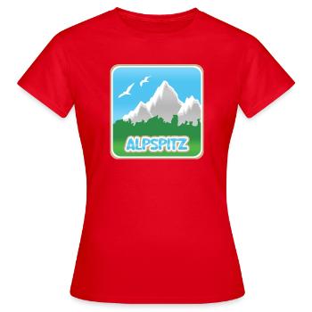 Bergsport Alpspitz - Frauen T-Shirt - Rot - Vorne - AI Model Female 172 dark (172cm)
