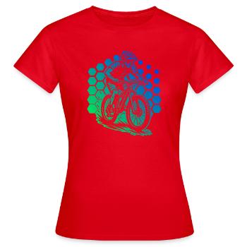 Ein Must Have für echte Mountainbike - Frauen T-Shirt - Rot - Vorne - AI Model Female 172 dark (172cm)