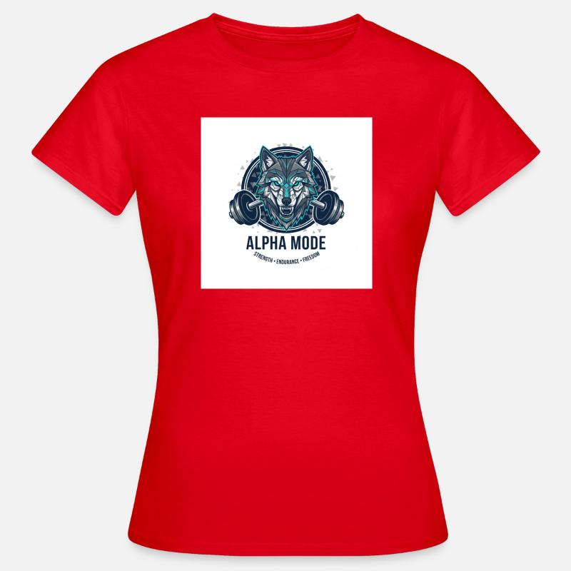 ALPHA_MODE_WOLF - Women's T-Shirt - red