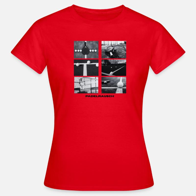 Padelrausch Collage BW - Women's T-Shirt - red
