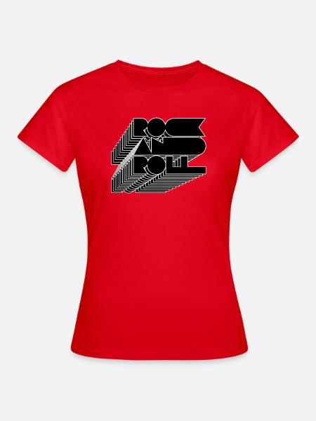 Rock-Roll-Linien - Frauen T-Shirt - Rot