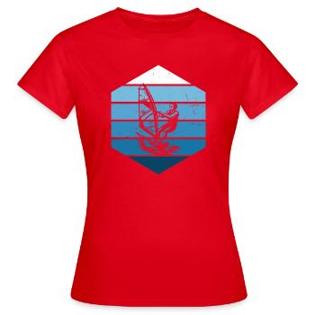 Windsurfing Stil für jeden Anlass - Frauen T-Shirt - Rot - Vorne - AI Model Female 172 dark (172cm)
