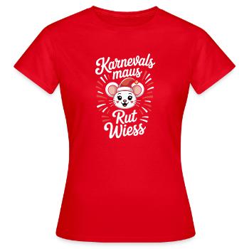 Souris de Carnaval, Rut, Wiess, Cologne, Cologne, Souris de Carnaval, - T-shirt Femme - rouge - Devant - AI Model Female 172 dark (172cm)