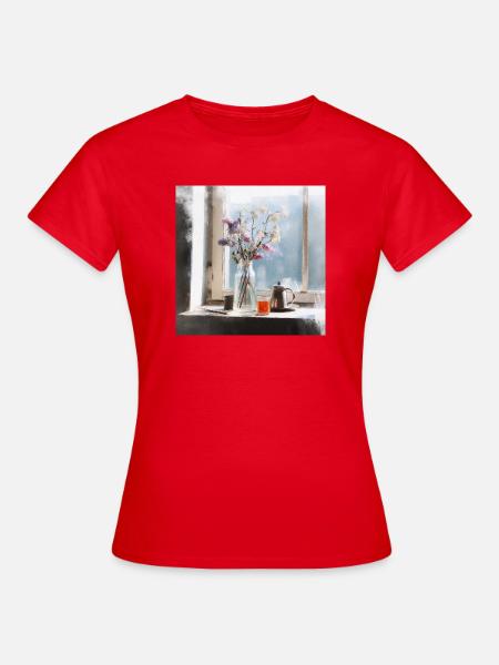 Friedliche Ruhe - Frauen T-Shirt - Rot