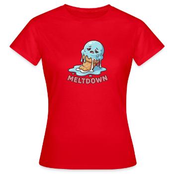 Effondrement total - Dessert triste et drôle - T-shirt Femme - rouge - Devant - AI Model Female 172 dark (172cm)