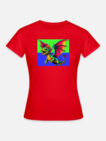 Drache - Frauen T-Shirt - Rot