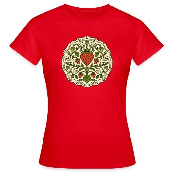 Cercle de Dentelle à la Fraise - T-shirt Femme - rouge - Devant - AI Model Female 172 dark (172cm)
