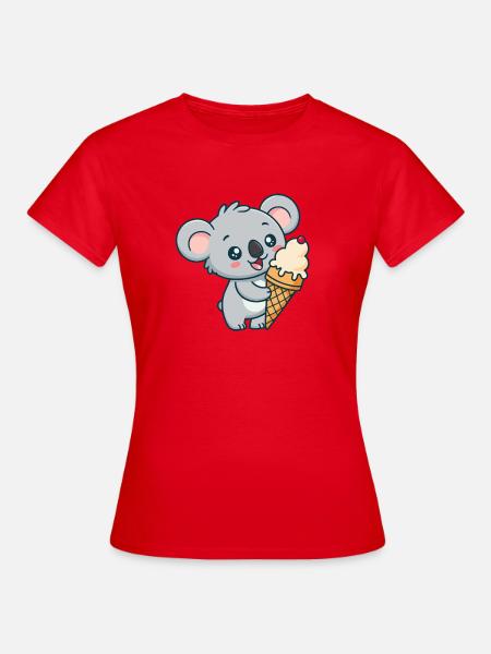 Koala-Gourmand-Eis - Frauen T-Shirt - Rot