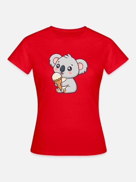 Koala-Gourmand-Eis - Frauen T-Shirt - Rot