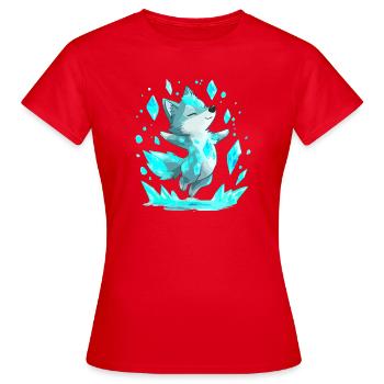 Délice de cristal d’Eisfuchs - T-shirt Femme - rouge - Devant - AI Model Female 172 dark (172cm)