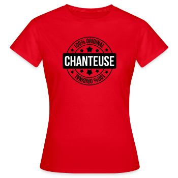 Singer - Singing - Song - Women's T-Shirt - red - Front - AI Model Female 172 dark (172cm)