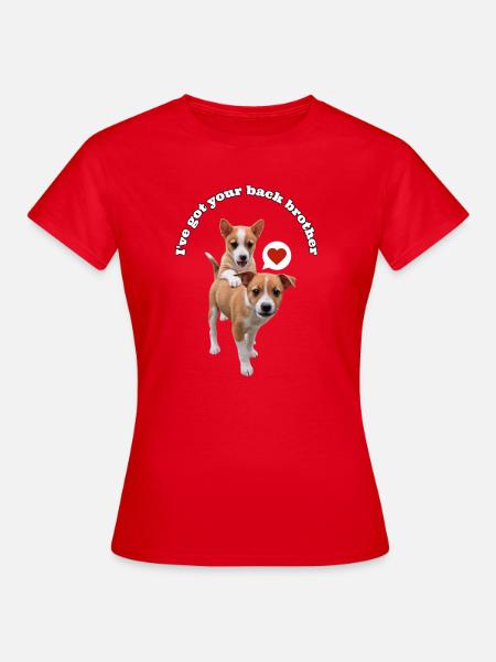 Podengo – ich stehe hinter dir. - Frauen T-Shirt - Rot