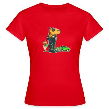 Capybara-Agent Secret - T-shirt Femme - rouge - Devant - AI Model Female 172 dark (172cm)
