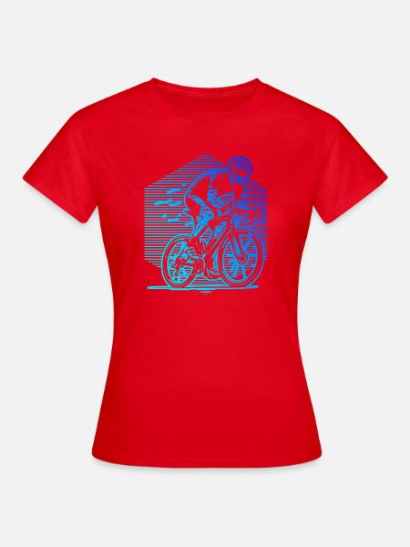 Einfach Roadbike zeitloses Design - Frauen T-Shirt - Rot