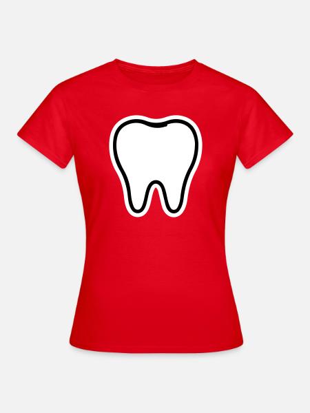 Zahn Symbol - Frauen T-Shirt - Rot