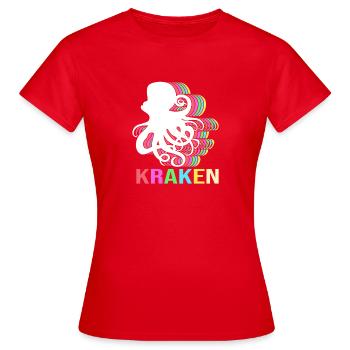 Pieuvre Pieuvre Pieuvre Pieuvre Pieuvre - T-shirt Femme - rouge - Devant - AI Model Female 172 dark (172cm)