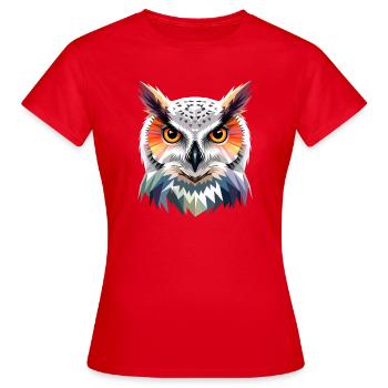 Chouette blanche Chouette Chouette Chouette Chouette Chouette Chouette des neiges - T-shirt Femme - rouge - Devant - AI Model Female 172 dark (172cm)