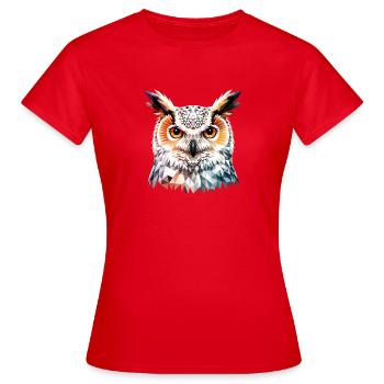 Chouette blanche Chouette Chouette Chouette Chouette Chouette Chouette des neiges - T-shirt Femme - rouge - Devant - AI Model Female 172 dark (172cm)