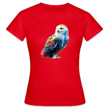 Chouette blanche Chouette Chouette Chouette Chouette Chouette Chouette des neiges - T-shirt Femme - rouge - Devant - AI Model Female 172 dark (172cm)