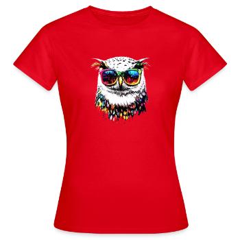 Chouette blanche Chouette Chouette Chouette Chouette Chouette Chouette des neiges - T-shirt Femme - rouge - Devant - AI Model Female 172 dark (172cm)
