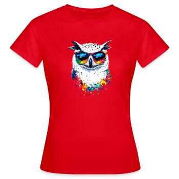 Chouette blanche Chouette Chouette Chouette Chouette Chouette Chouette des neiges - T-shirt Femme - rouge - Devant - AI Model Female 172 dark (172cm)