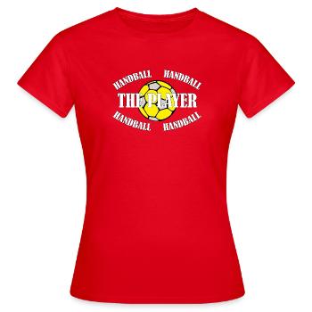 Handball - T-shirt Femme - rouge - Devant - AI Model Female 172 dark (172cm)