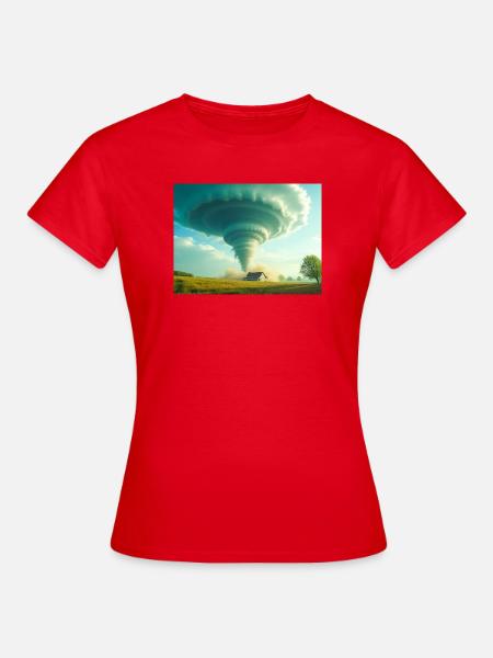 Tornado Der Sturm, der alles verändert - Frauen T-Shirt - Rot