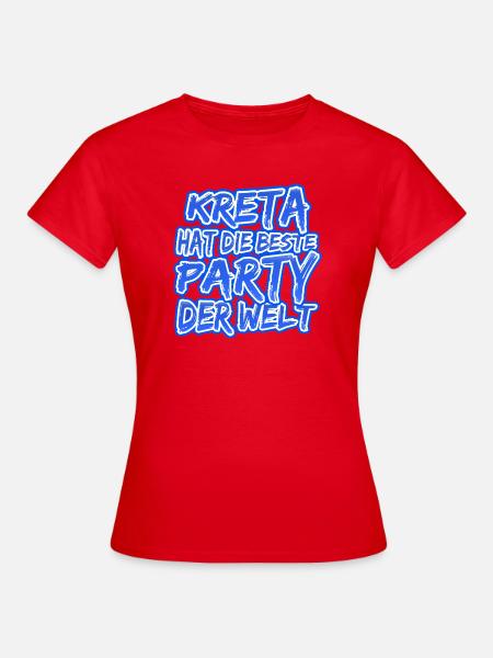 Kreta als Urlaub - Frauen T-Shirt - Rot
