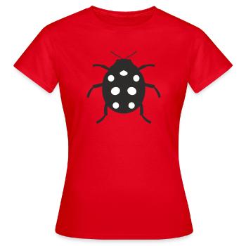 Marienkäfer Design - Frauen T-Shirt - Rot - Vorne - AI Model Female 172 dark (172cm)