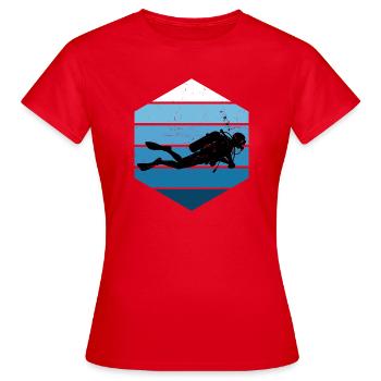 Concentration pure de plongée - T-shirt Femme - rouge - Devant - AI Model Female 172 dark (172cm)