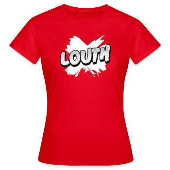 Comté de Louth, Irlande - T-shirt Femme - rouge - Devant - AI Model Female 172 dark (172cm)