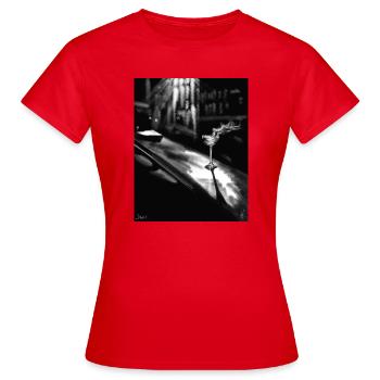 Midnight Martini auf Chrome - Frauen T-Shirt - Rot - Vorne - AI Model Female 172 dark (172cm)