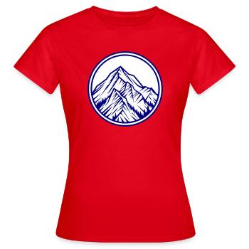 Berge Symbol Felsen - Frauen T-Shirt - Rot - Vorne - AI Model Female 172 dark (172cm)