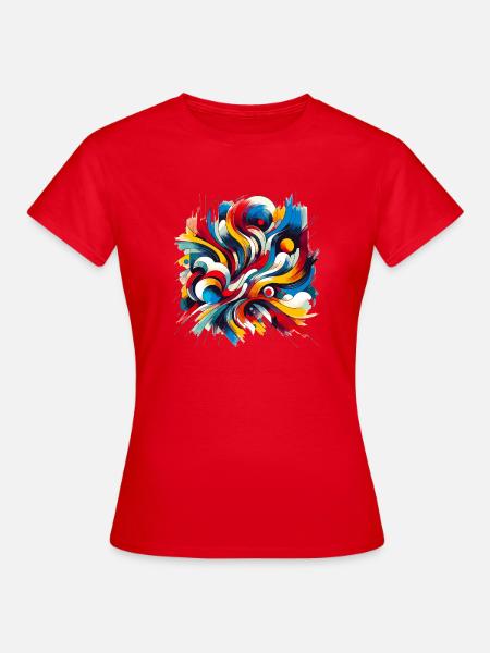 Farbenwirbel Abstrakter Farbstrudel - Frauen T-Shirt - Rot