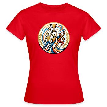 Vainqueur de la Coupe de la compétition sportive par équipe Victoire - T-shirt Femme - rouge - Devant - AI Model Female 172 dark (172cm)