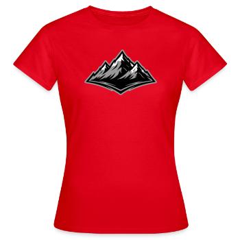 Montagnes Symbole des Alpes - T-shirt Femme - rouge - Devant - AI Model Female 172 dark (172cm)