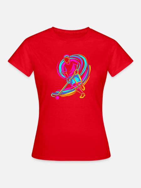 Feldhockeyspieler - Frauen T-Shirt - Rot