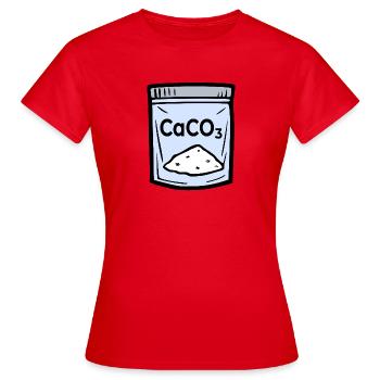 Calcium carbonate chalk lime - Women's T-Shirt - red - Front - AI Model Female 172 dark (172cm)