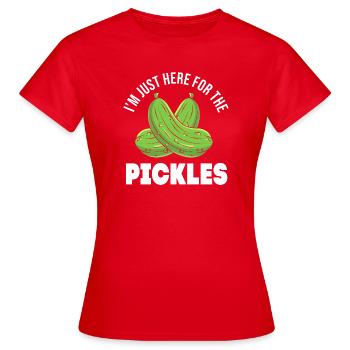 Cornichon concombre et concombre - T-shirt Femme - rouge - Devant - AI Model Female 172 dark (172cm)