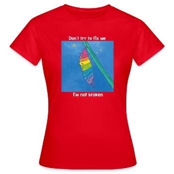 Gut so, wie ich bin!  - Frauen T-Shirt - Rot - Vorne - AI Model Female 172 dark (172cm)