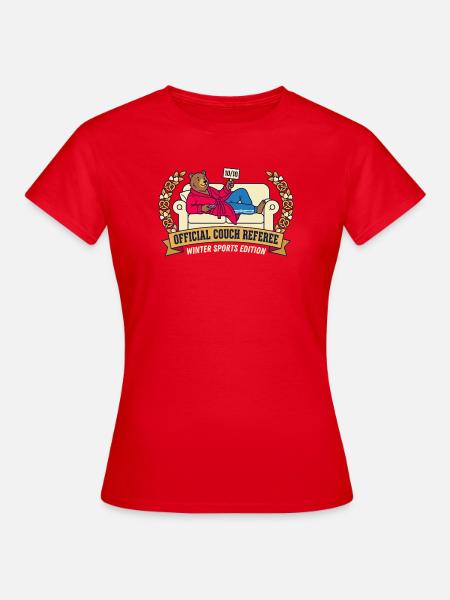 Offizieller Couch Schiedsrichter Bär - Frauen T-Shirt - Rot