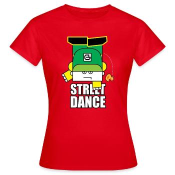 Green Street Dance Bot - Frauen T-Shirt - Rot - Vorne - AI Model Female 172 dark (172cm)
