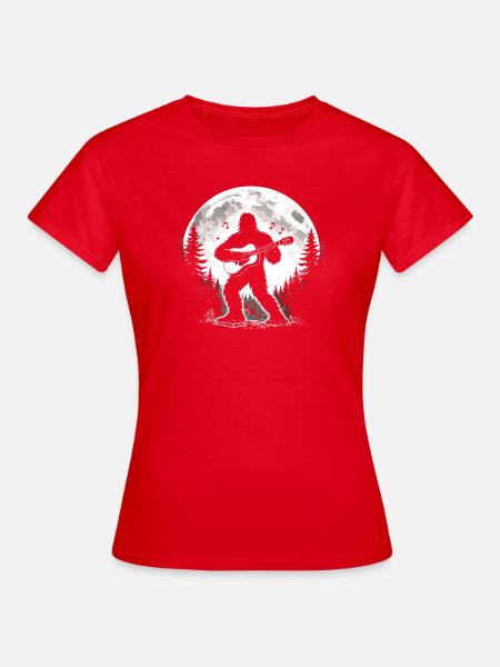 Bigfoot Gitarrist - Frauen T-Shirt - Rot