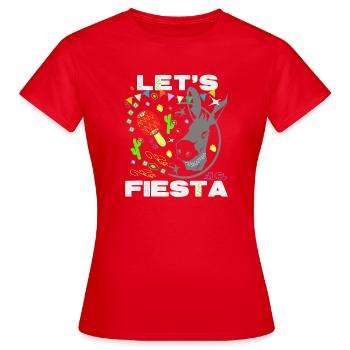 Let's Fiesta Festival - T-shirt Femme - rouge - Devant - AI Model Female 172 dark (172cm)