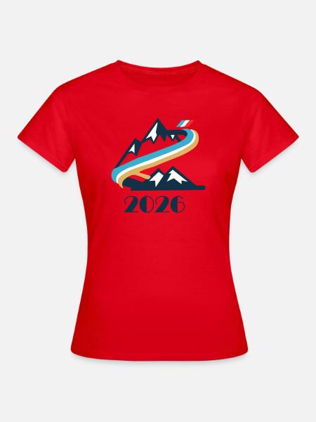 Bergpfad 2026 Emblem - Frauen T-Shirt - Rot